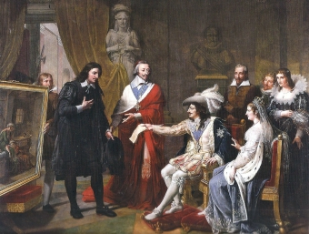 Richelieu prÃ©sente Poussin Ã  Louis XIII.jpg