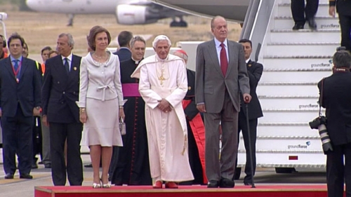 benoit xvi,jules ferry,pape,roi d'espagne,juan carlos,jmj,madrid