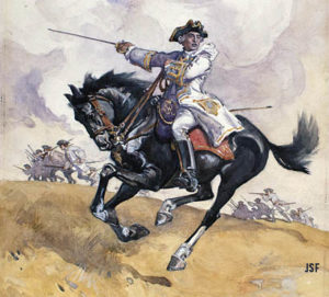 Les ephemerides du J.S.F  Du 28 fevrier. par Athos79  Montcalm_leading_his_troops_at_the_Plains_of_Abraham-300x271
