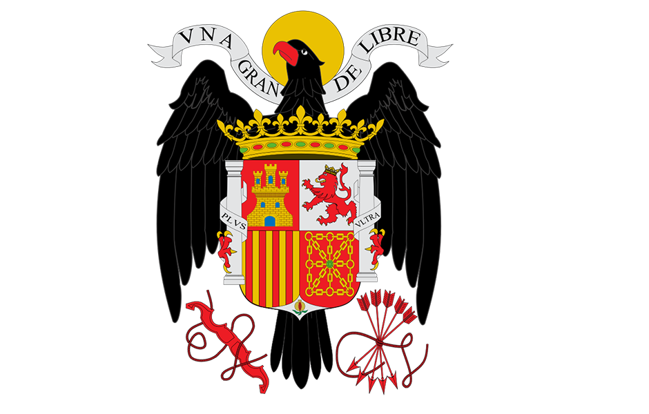 L’attribut alt de cette image est vide, son nom de fichier est 800px-COA_Spain_under_Franco_1938_1945_bureaucratic_version.svg_.png.