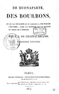 Athos 79 presente les ephemerides du 31 mars du JSF De_Buonaparte_des_Bourbons_et_...Chateaubriand_Francois-Rene_bpt6k6129305w-191x300