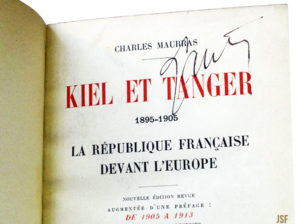 LES  EPHEMERIDES   du  JSF  du 31 mars.  par. Athos79. H-3000-maurras_charles_kiel-et-tanger_1913_edition-originale_autographe_2_53365-Copie-300x224