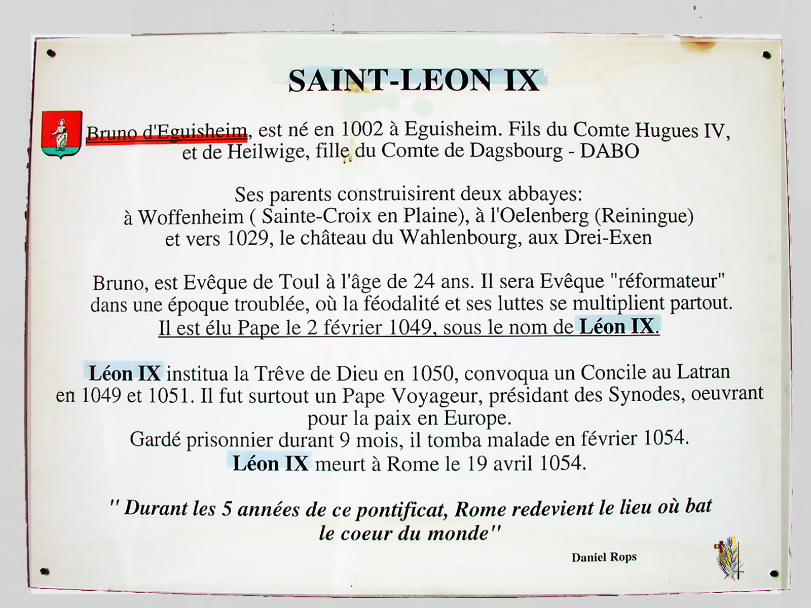 Athos79 presente le JSF et les ephemerides du 19 avril 1280px-Placa-castelo-Eguisheim-Leon_IX-19-04-2024