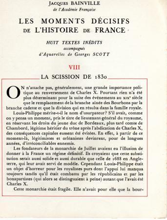 La Scission de 1830 (I)