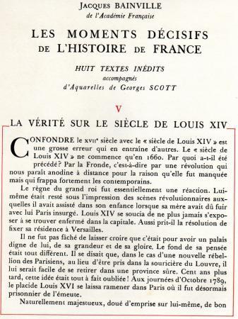 La Vérité sur le Siècle de Louis XIV (I)