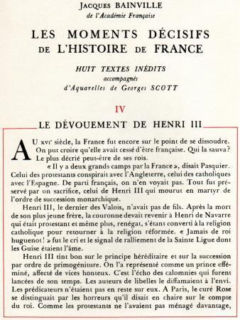 Le dévouement de Henri III (I)