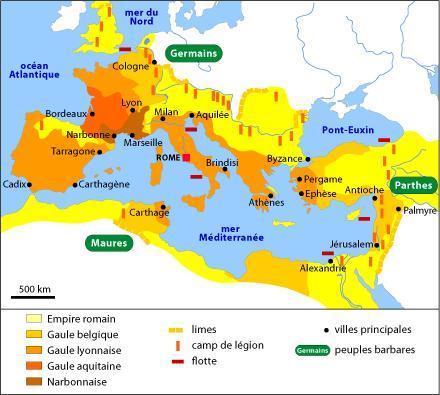 Le Limes, frontière de l'Empire, au 2ème siècle...