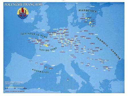 La Polynésie française à l'échelle de l'Europe...