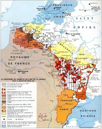 La politique des "Réunions" de Louis XIV...