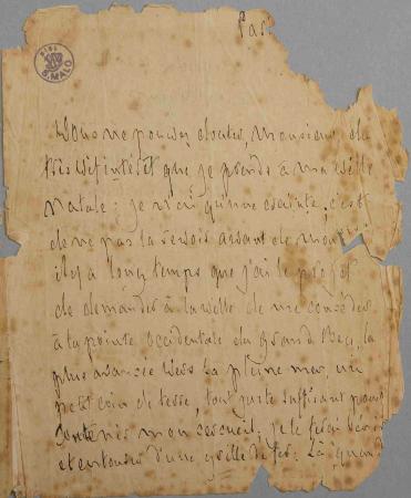 Lettre relative au tombeau du Grand Bé.