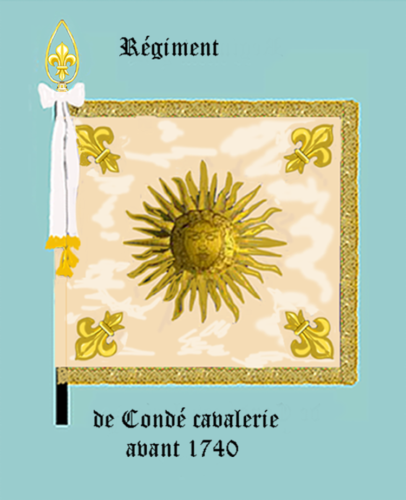 Le Condé dragons (drapeau, avers)