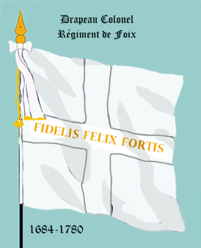 Régiment de Foix, Drapeau colonel