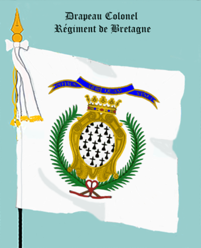 Régiment de Bretagne, Drapeau colonel