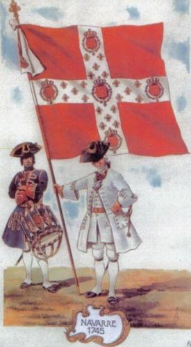 Navarre, Tambour et Porte-étendard en 1745