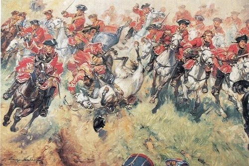 Fontenoy : Louis XV charge avec la Maison du Roi