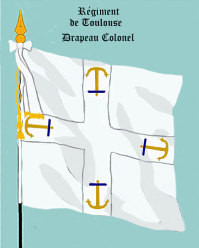 Régiment de Toulouse, Drapeau colonel