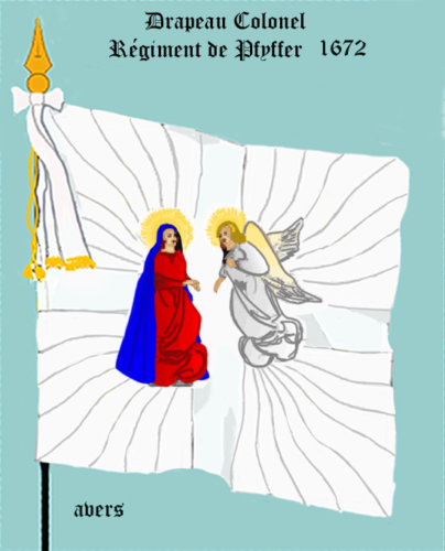 Régiment de Pfyffer, Drapeau colonel