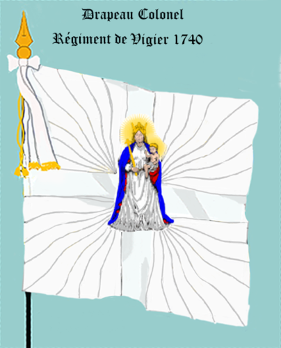 Régiment de Vigier, premier Drapeau colonel