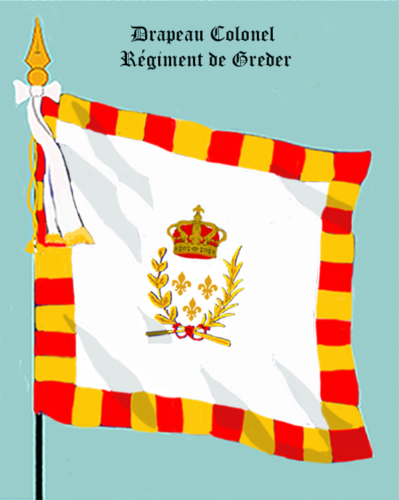 IV : Régiment de Greder, Drapeau colonel