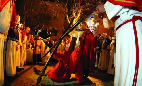 Un des temps forts de la procession...