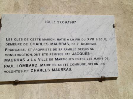 Donation de la Bastide à la Ville de Martigues