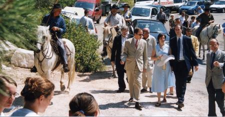 Arrivée des Princes sur le terrain