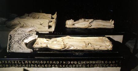 Le gisant d'Isabelle d'Aragon.