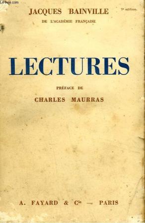 1937 : Parution des "Lectures"....